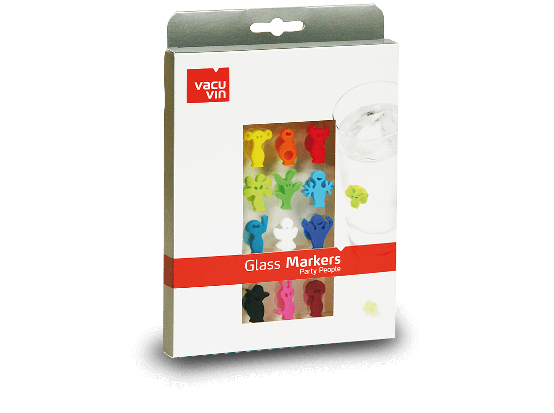 Vacu Vin Glas Marker Party People 12er Set